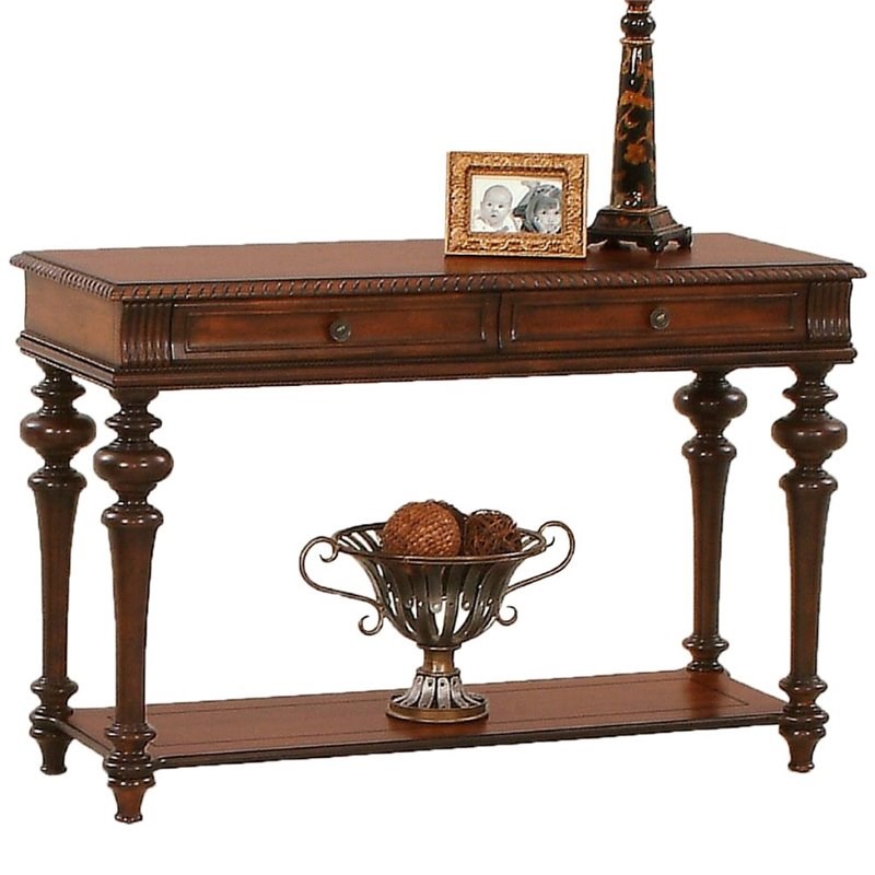 Progressive Furniture Mountain Manor Console Table in Heritage Cherry