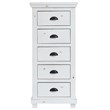 Progressive Furniture Willow 5 Drawer Lingerie Chest in Distressed White