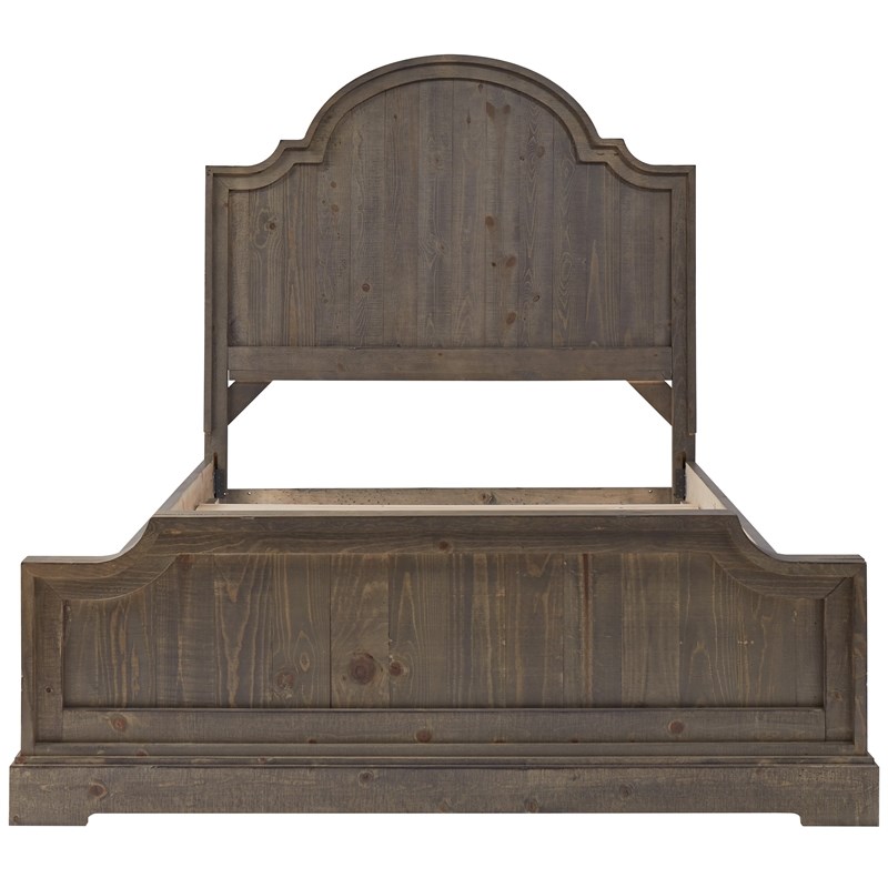 Progressive Furniture Meadow Queen Wood Panel Bed in Weathered Gray