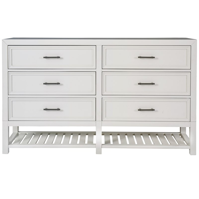 Progressive Furniture Serenade Wood 6 Drawer Dresser in White
