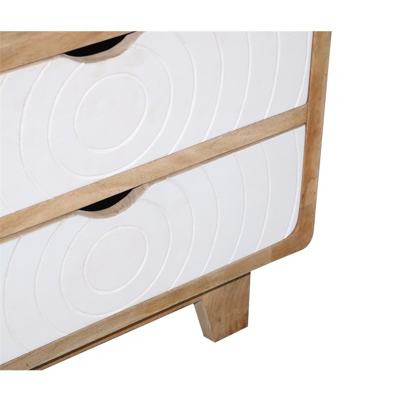 Progressive Furniture Outbound Mango Wood Nightstand in Tan White
