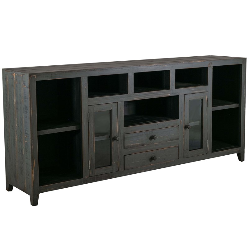 Progressive Furniture Sonoran 79 Inch TV Wood Console in Feather Gray