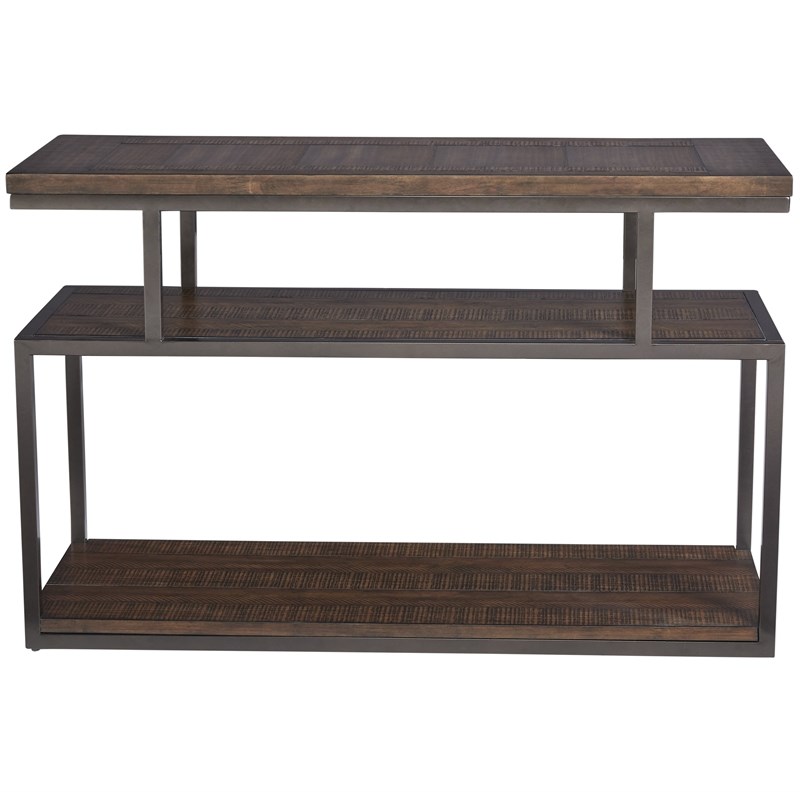 Progressive Furniture Lake Forest Sofa/Console Wood Table in Cola Brown