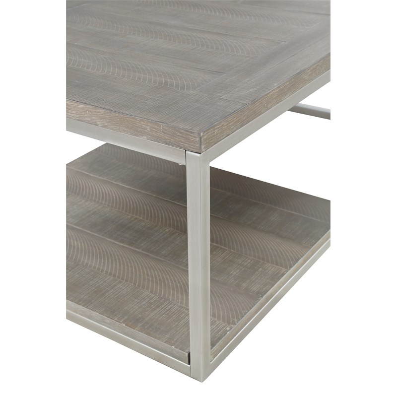 Progressive Furniture Lake Forest II Sofa/Console Wood Table Musk Gray/Natural