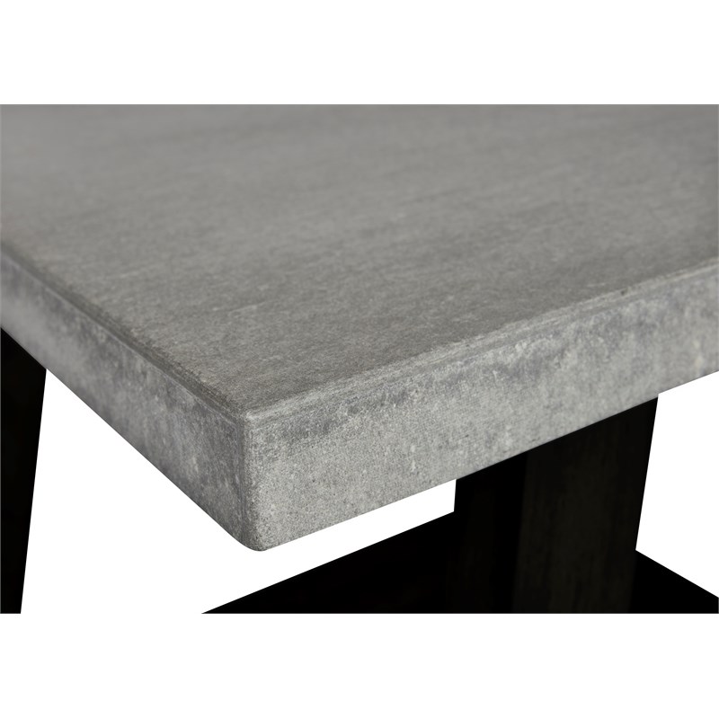 Progressive Furniture Jackson II Sofa/Console Table in Concrete Gray/Black
