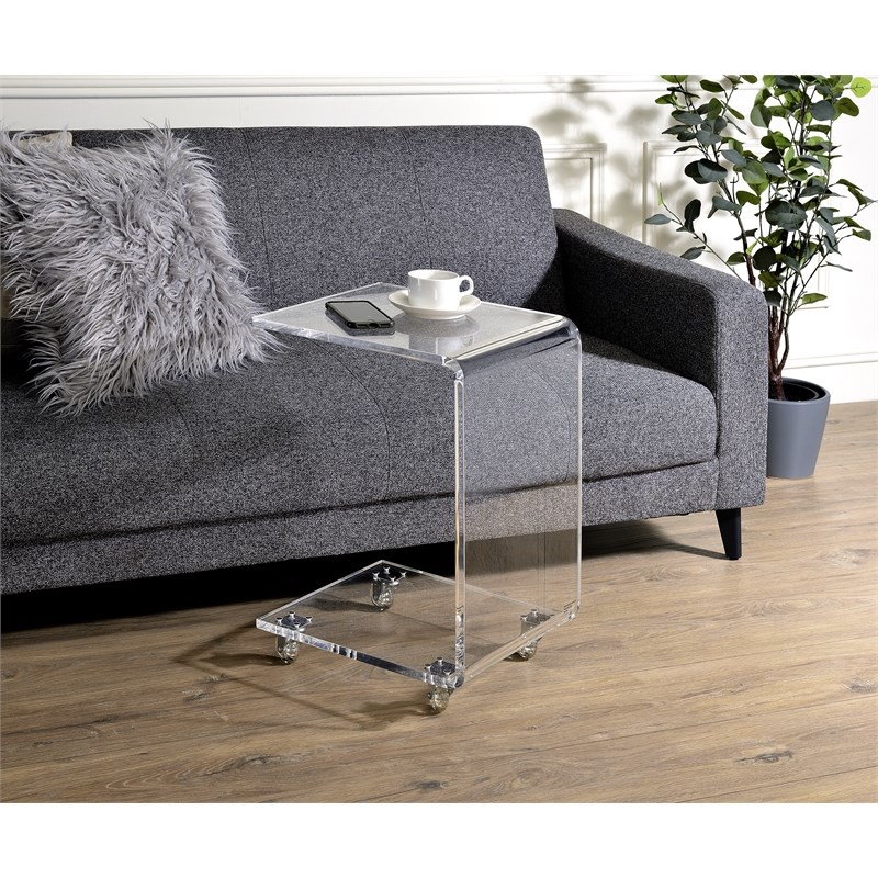 Progressive Furniture A La Carte Acrylic Chairside Table in Clear