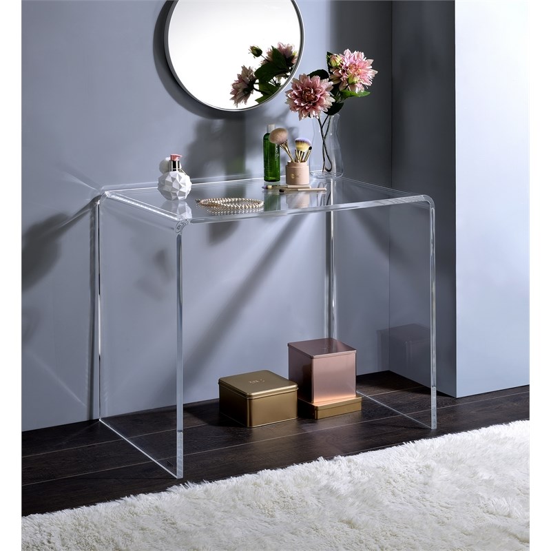Progressive Furniture A La Carte Acrylic Desk/Vanity Small in Clear
