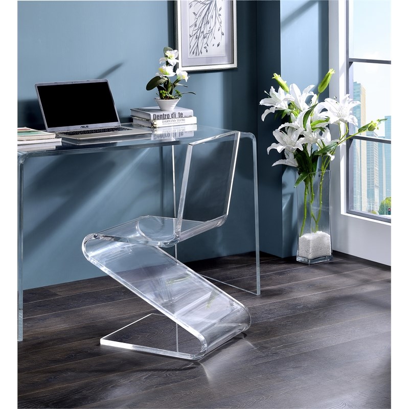 Progressive Furniture A La Carte Acrylic Z Shaped Chair in Clear