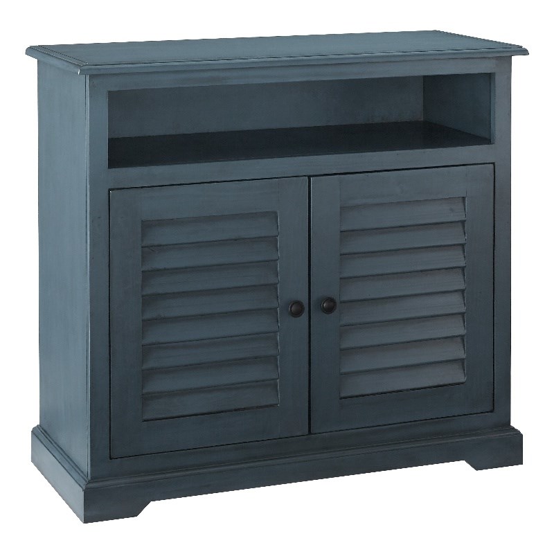 Progressive Furniture Shutter Lane Cobalt Blue Wood Accent Chest