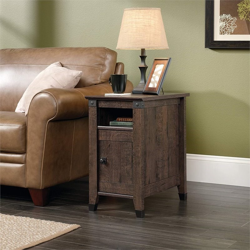 Rustic 3 Piece Coffee Table and End Table Sets in Oak Brown