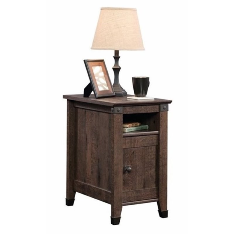 Rustic 2 Piece Coffee Table and End Table Sets in Oak Brown