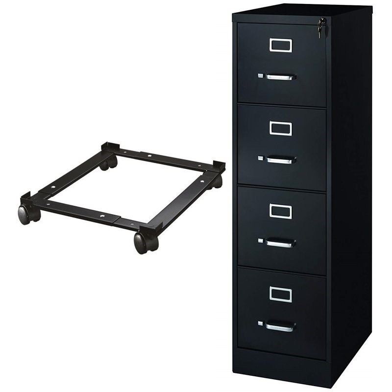 2 Piece Filing and File Caddy Set in Black Homesquare
