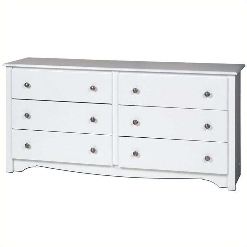 3 Piece Set with 2 Nightstands and Dresser in White Finish