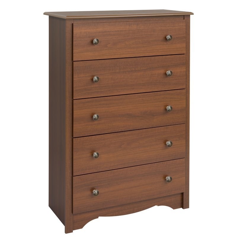3 Piece Set with 2 Nightstands and Chest in Cherry Finish