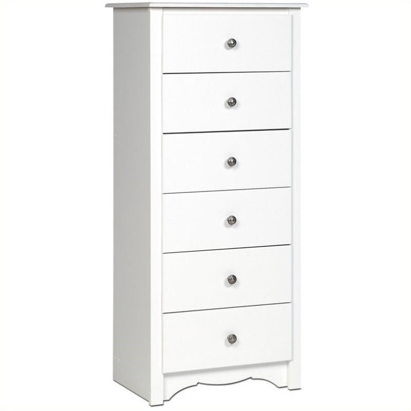 3 Piece Set with Nightstand Dresser and Lingerie Chest in White