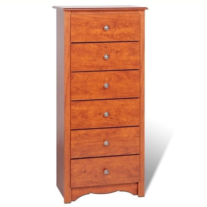 3 Piece Set with Lingerie Chest Dresser and Nightstand in Cherry