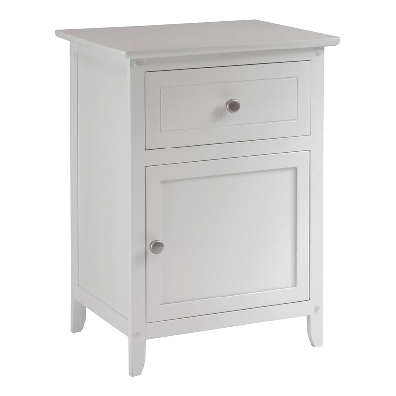 Set of 2 Nightstand in White