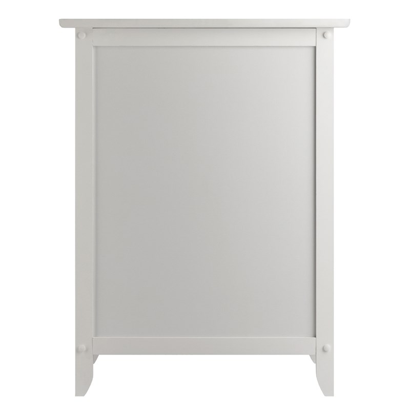 Set of 2 Nightstand in White