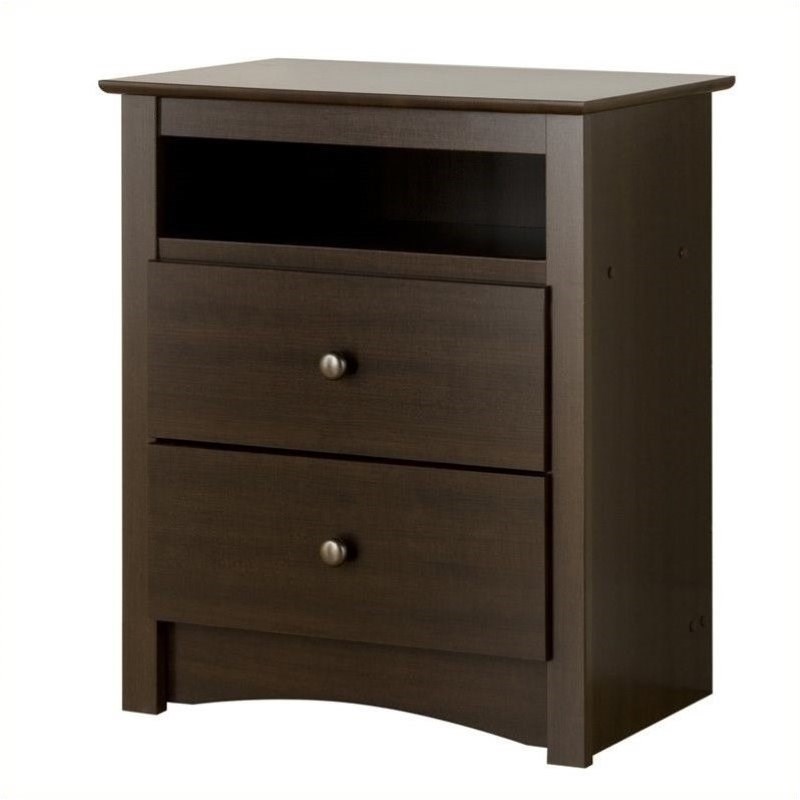 3 Piece Set with 2 Nightstands and Chest in Espresso Finish