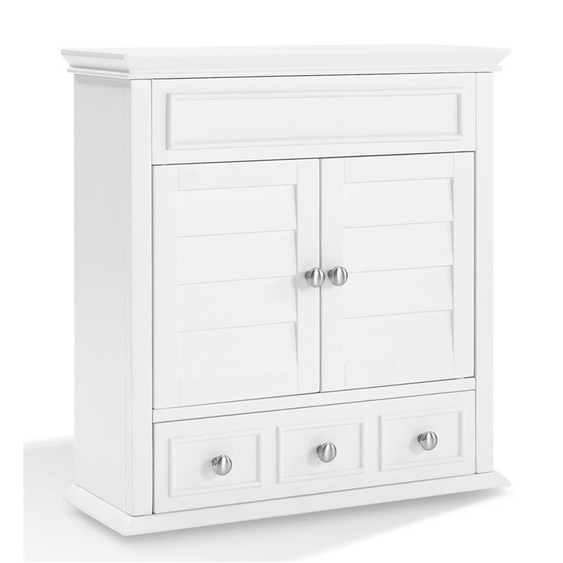 2 Piece Bathroom Furniture Set with Medicine Cabinet and Linen Cabinet in White