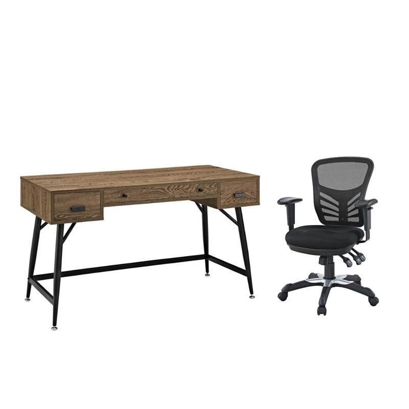 2 Piece Office Set with Office Desk and Chair
