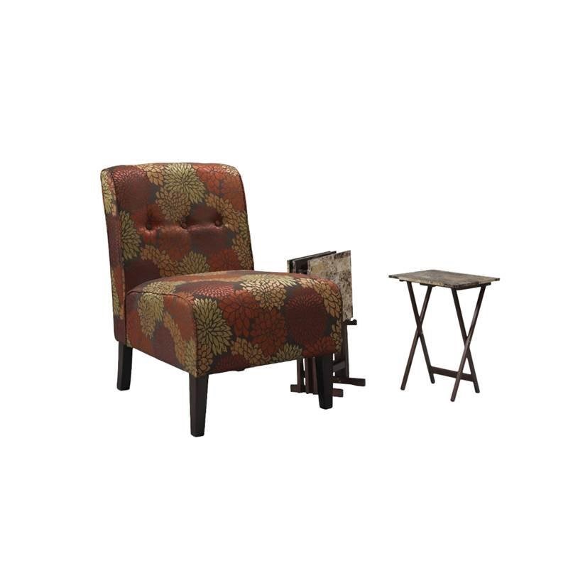Accent Chair and TV Table Set