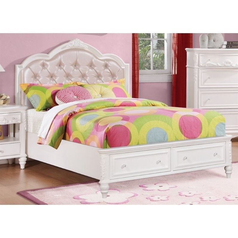 2 piece tufted twin bed and 7drawer dresser in white 1860910pkg