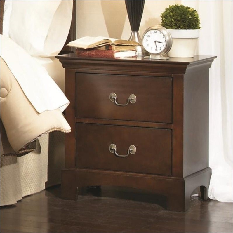set of 3 nightstand and dresser in brown 1861103pkg