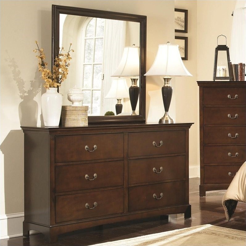 set of 3 nightstand and dresser in brown - 1861103-pkg