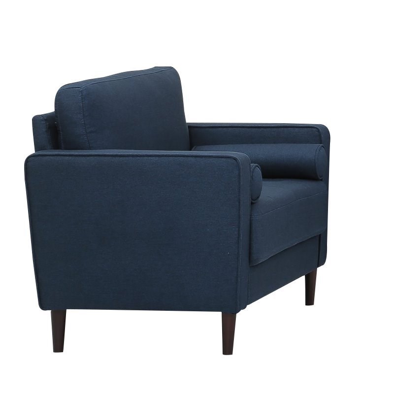 Set of 2 Accent Chairs in Navy Blue 