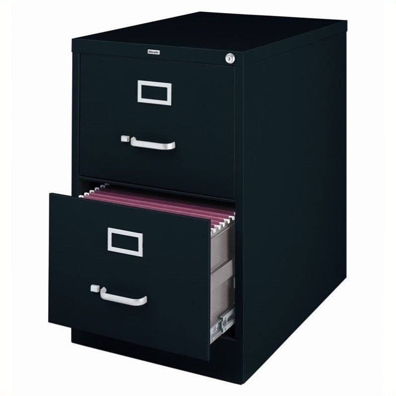 (Value Pack) 2 Drawer File Cabinet and 4 Drawer File Cabinet in Black