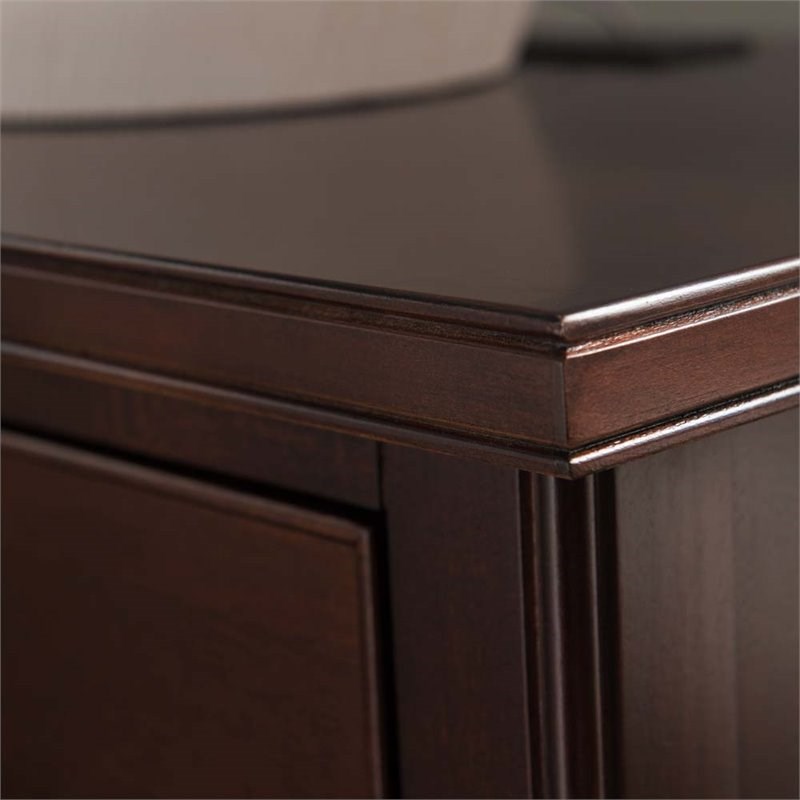 3 Drawer Nightstand with AC/USB Charging Outlets in Chocolate Cherry (Set of 2)