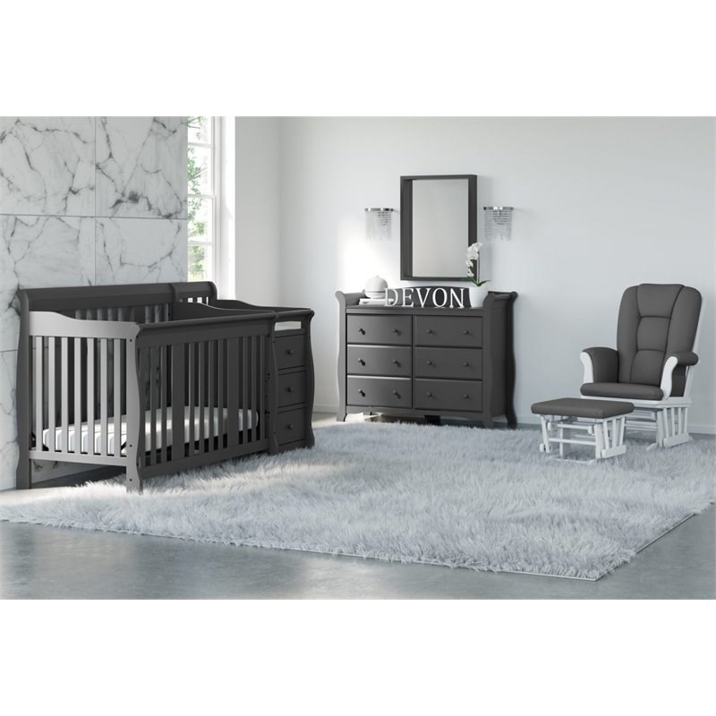 crib dresser and glider set