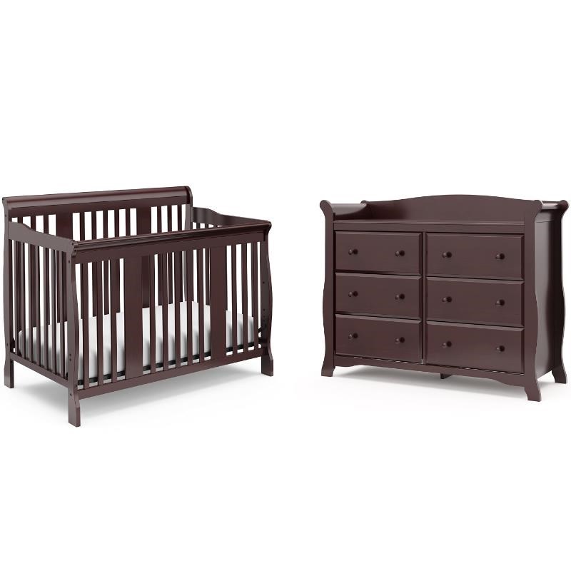4 In 1 Convertible Baby Crib And 6, Delta Children S 6 Drawer Dresser Espresso