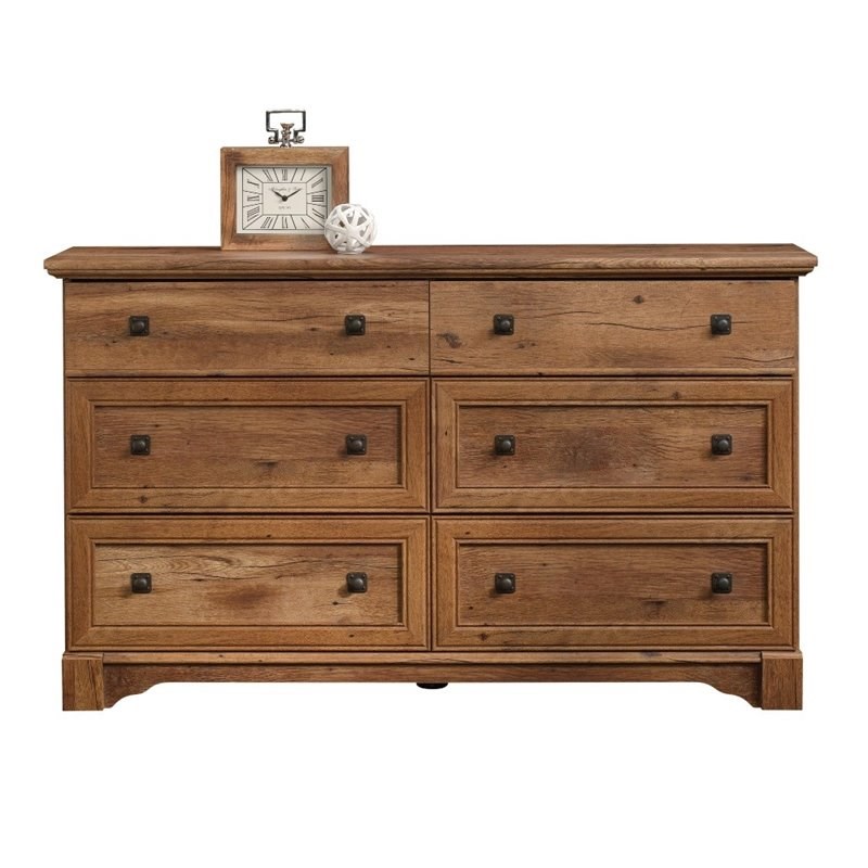 3 Piece Bedroom Set with Dresser Chest and Nightstand in Vintage Oak