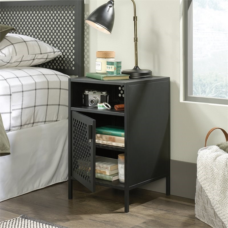 2 Piece Headboard and Night Stand Set in Black Homesquare