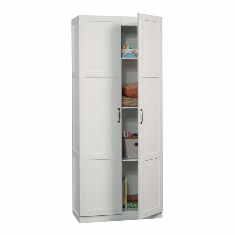 2 Piece Storage Cabinet Set in White