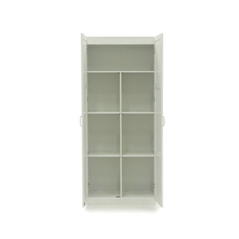 2 Piece Storage Cabinet Set in White