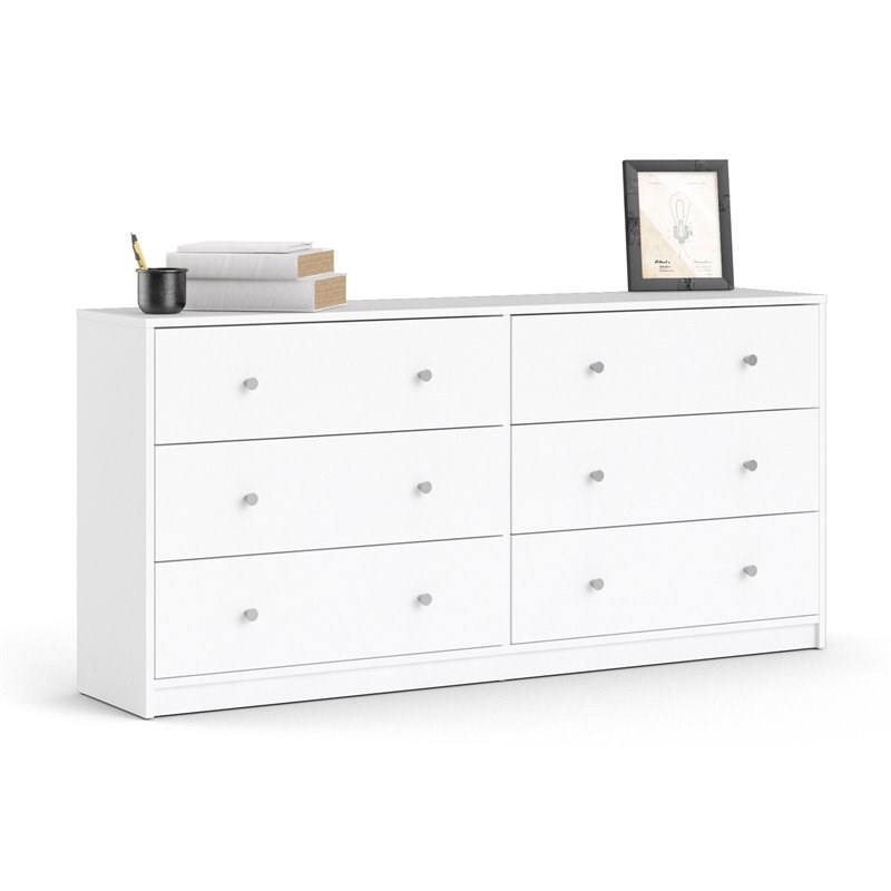 3 Piece Dresser and Nightstand Bedroom Set in White | Homesquare