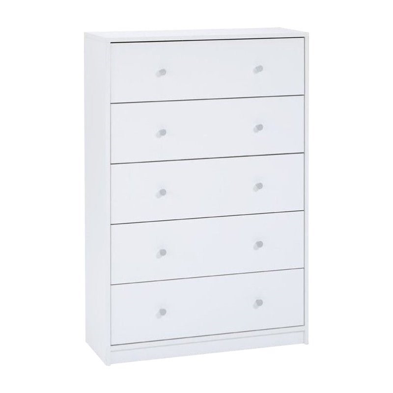 2 Piece Chest and Nightstand Bedroom Set in White