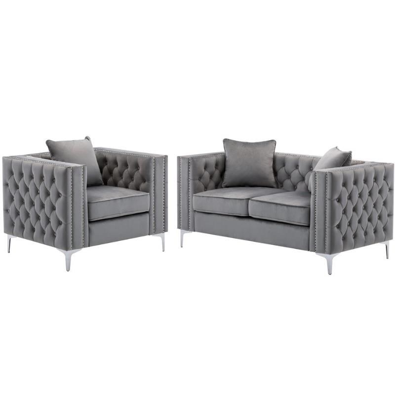 2 piece loveseat and chair set