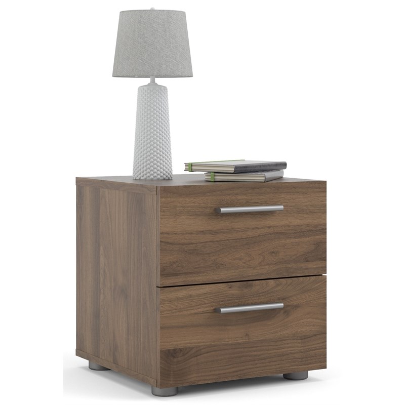 walnut effect bedside drawers