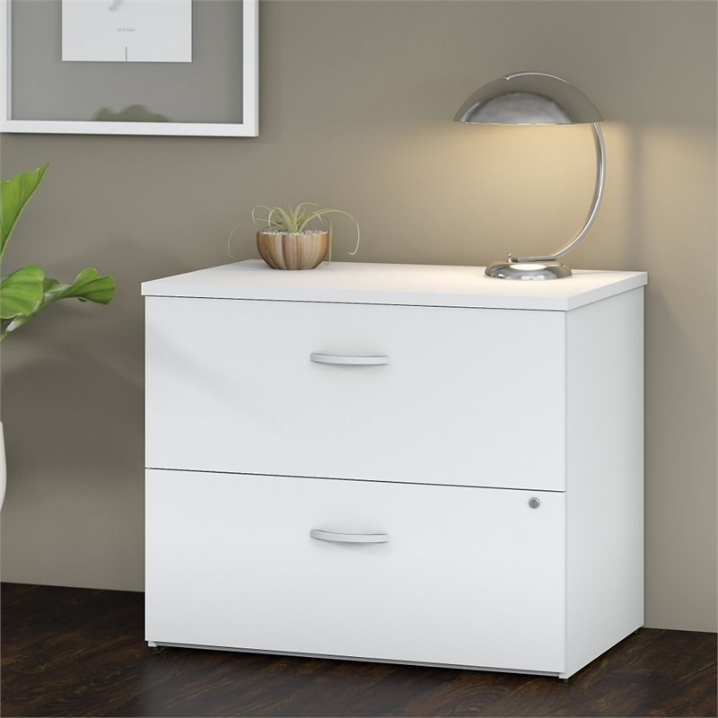 Home Square 2 Piece Lateral Engineered Wood Filing Cabinet Set in White