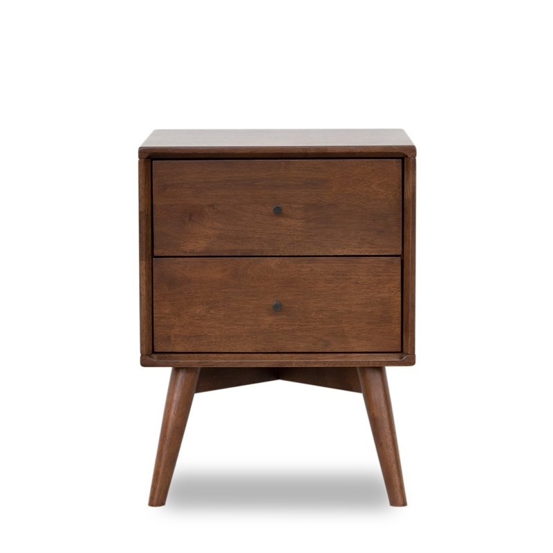 walnut nightstand set of 2