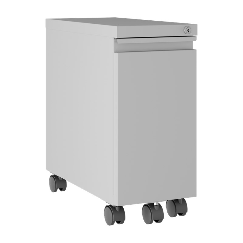 Home Square 2 Piece Mobile Filing Cabinet Set with 2 Hidden Drawer in Gray
