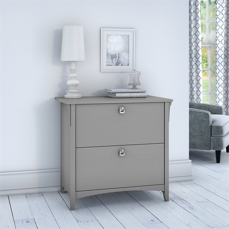 Home Square 2 Piece Lateral Filing Cabinet Set with 2 Drawer in Cape Cod Gray