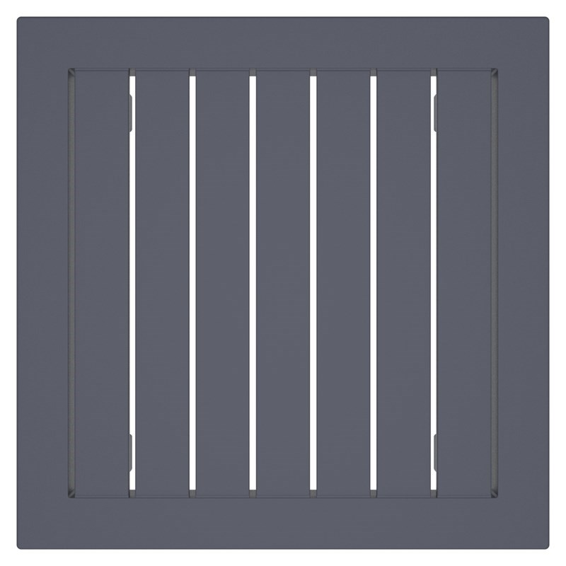 Home Square 2 Piece Square Resin Patio Side Table Set in Dark Gray