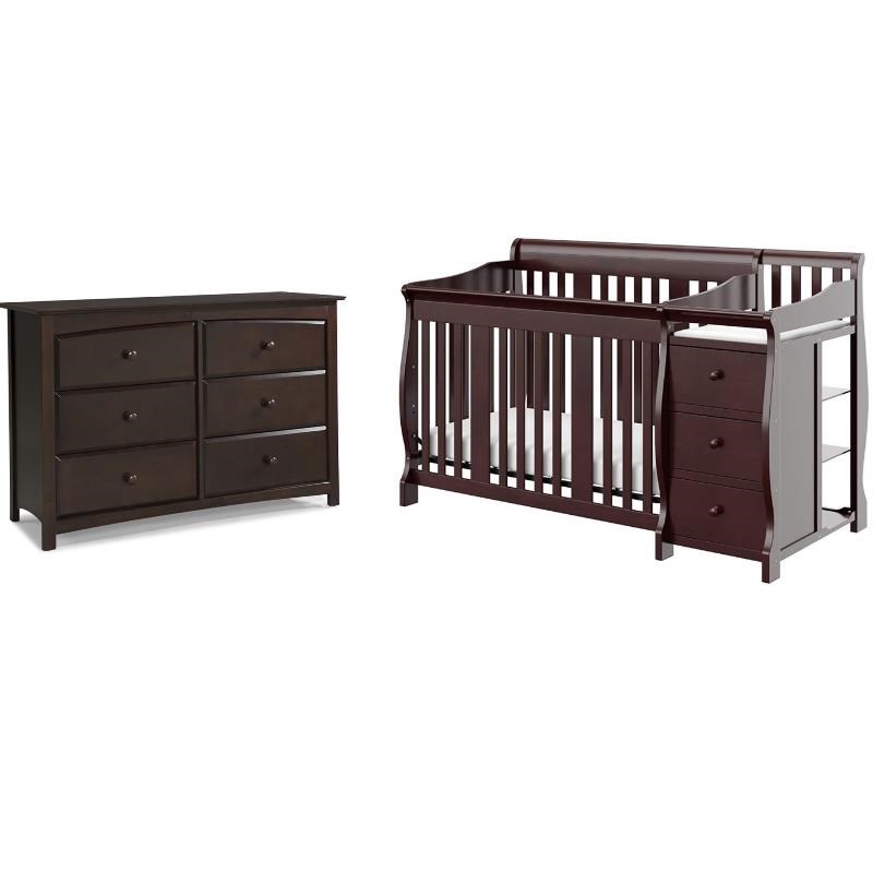 Baby Crib With Changing Table And 6, Baby Crib And Dresser Sets