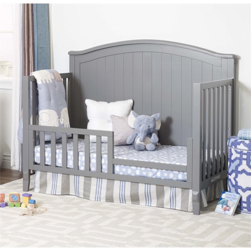 Baby Crib And 6 Drawer Double Dresser, Gray Baby Crib And Dresser Set