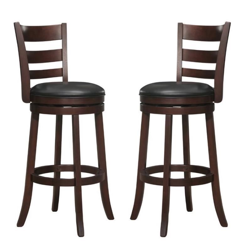 dark cherry wood bar stools